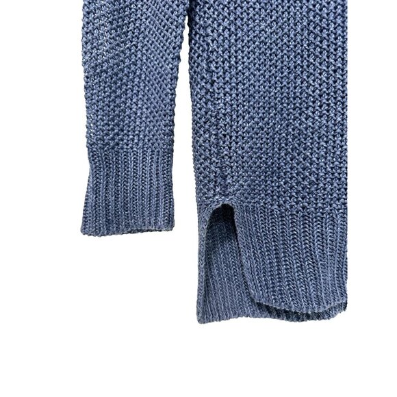 S Lilly Pulitzer Women's Blue Crochet Open Knit Chunky Beachy Oversized Sweater - Picture 6 of 7